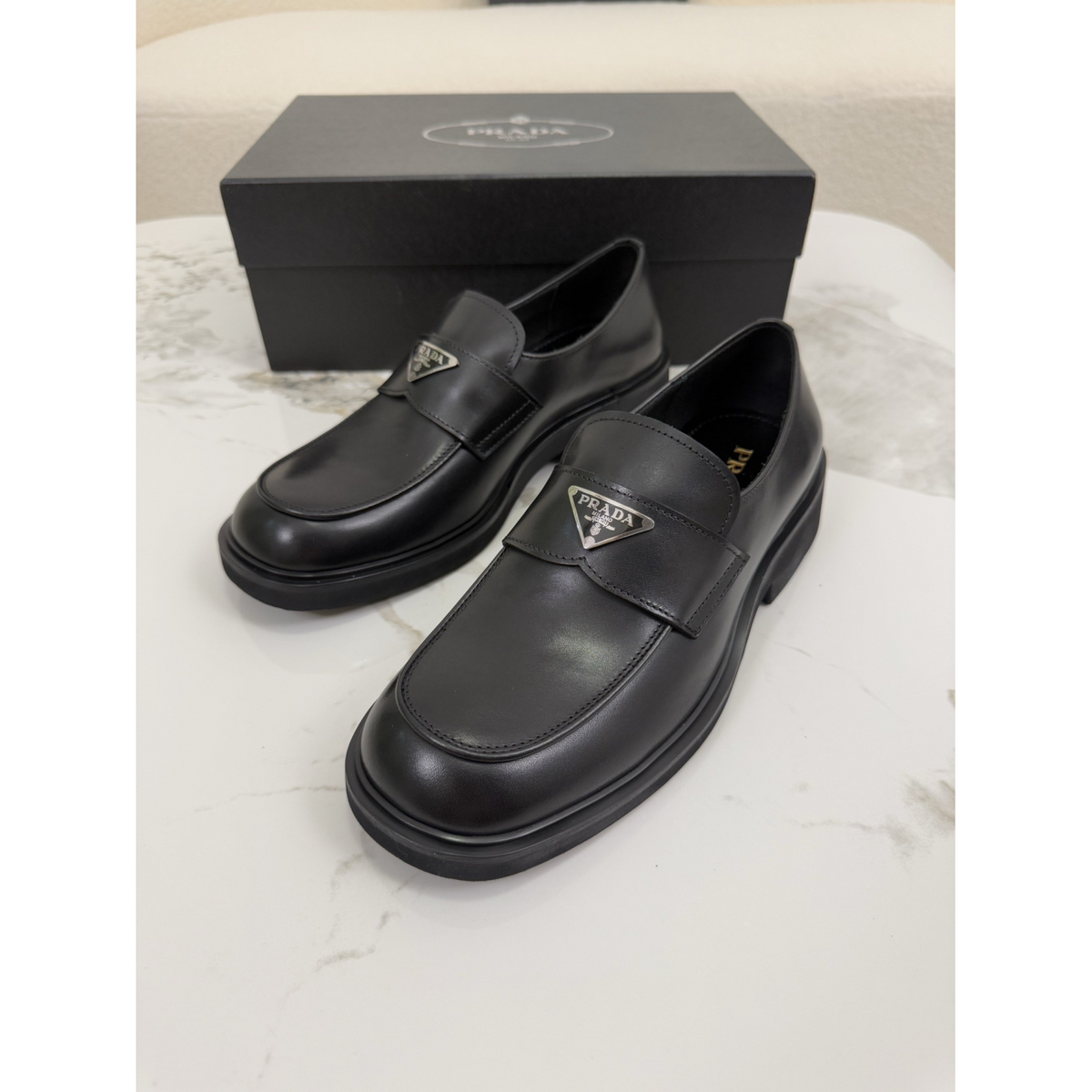 Loafer Prada em Couro fosco Preto