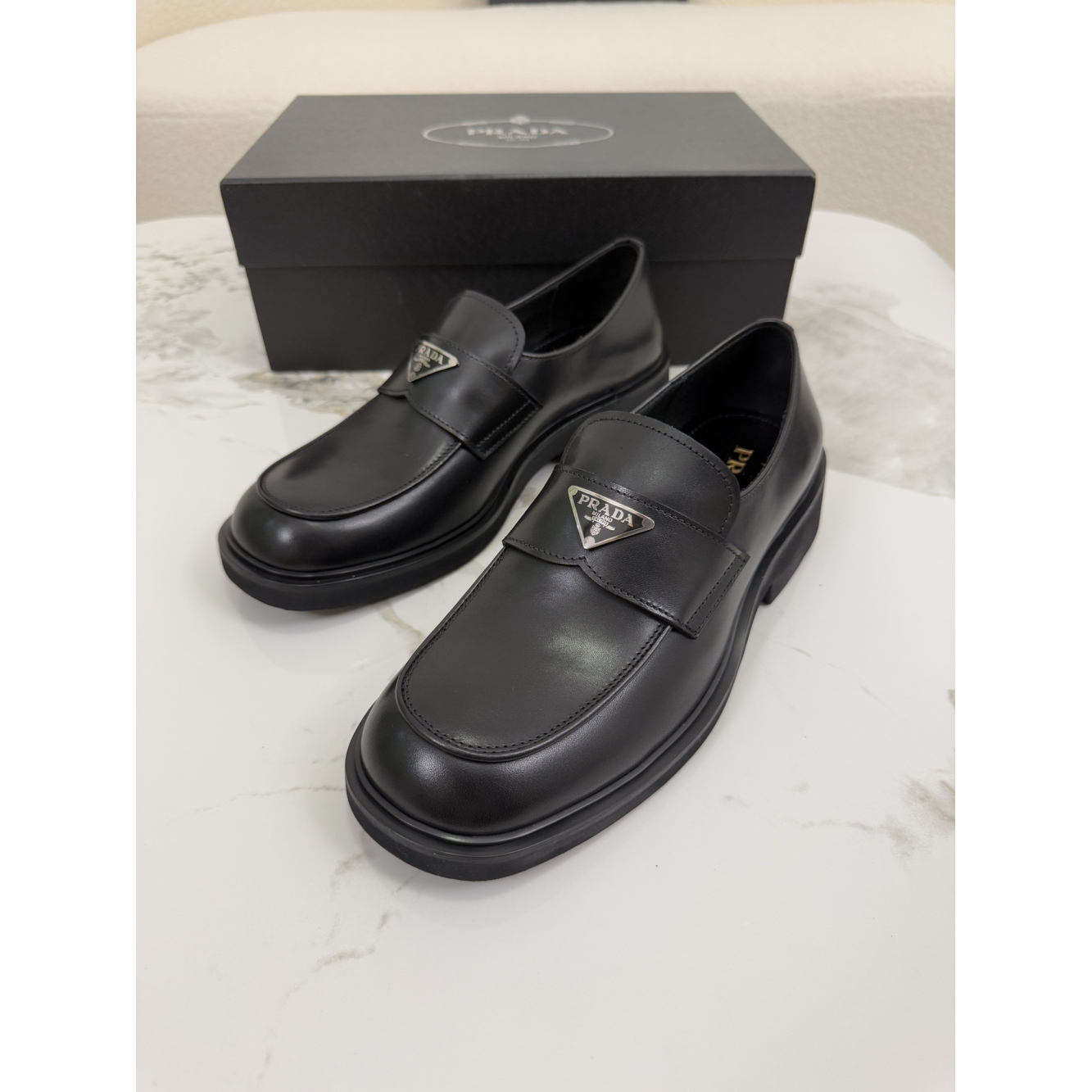 Loafer Prada em Couro fosco Preto