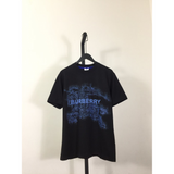 Camisa Burberry de algodão Preta com logo Azul
