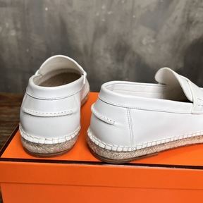 Alpargata TRIP Hermès em Couro Branco