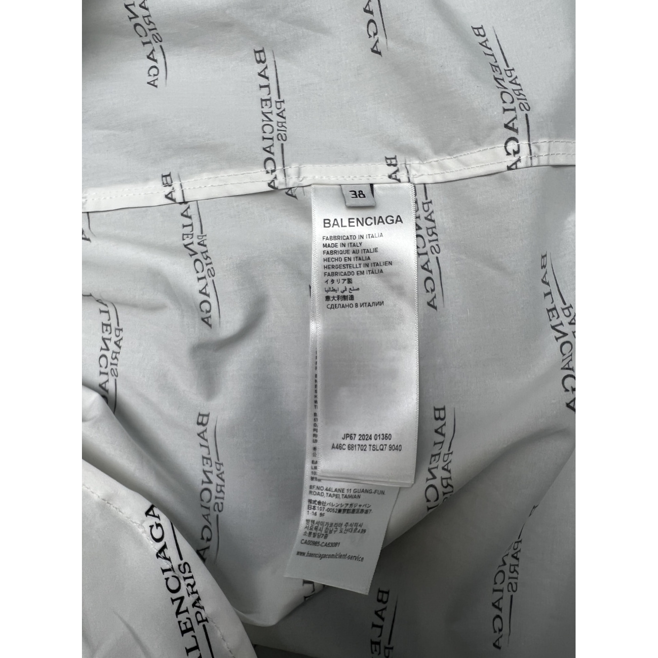 Camiseta de Manga Curta com estampa do logotipo Camisa Balenciaga Branca