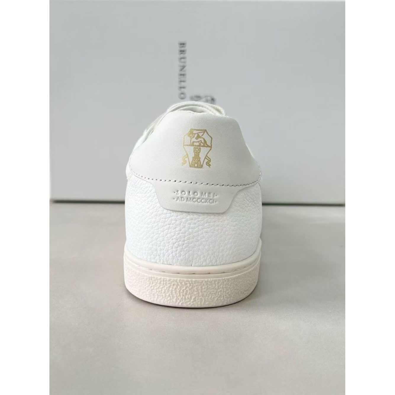 Brunello Cucinelli Tênis em Couro Branco