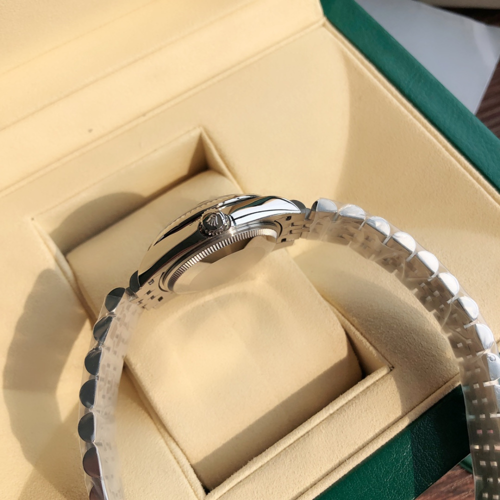 Rolex Datejust Prata/Verde Vivo