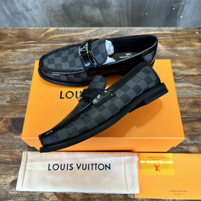 Louis Vuitton Loafer Major Couro Canvas Damier Graphite
