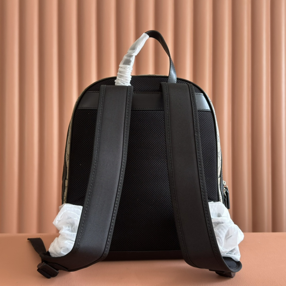 Mochila Gucci GG Supreme Eden Marrom 32x40x14.5cm