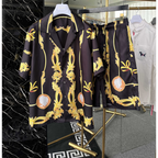 Conjunto Versace Camisa e Bermuda Cameo de Seda
