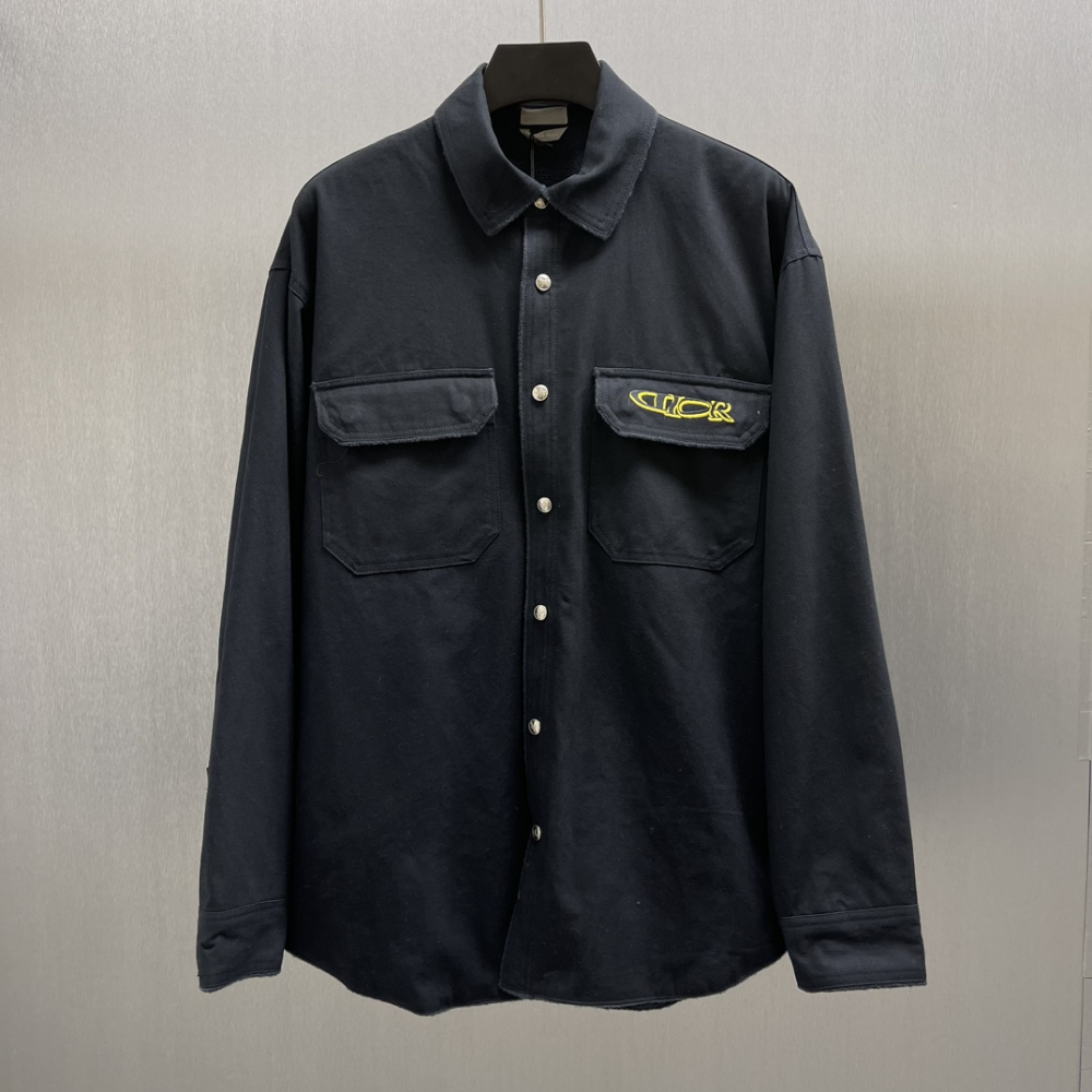 Sobrecamisa DIOR AND LEWIS HAMILTON Denim de algodão azul-marinho