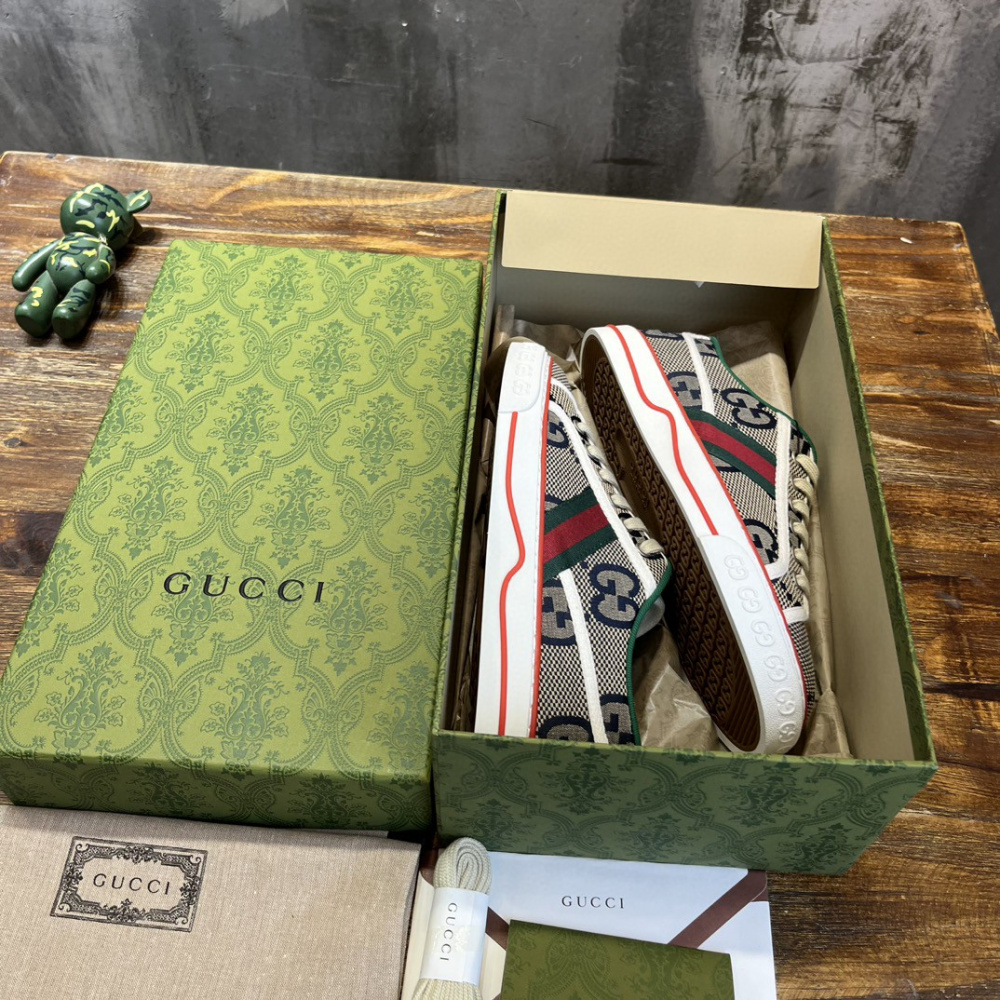 Tênis Gucci Cano Baixo 1977 Azul