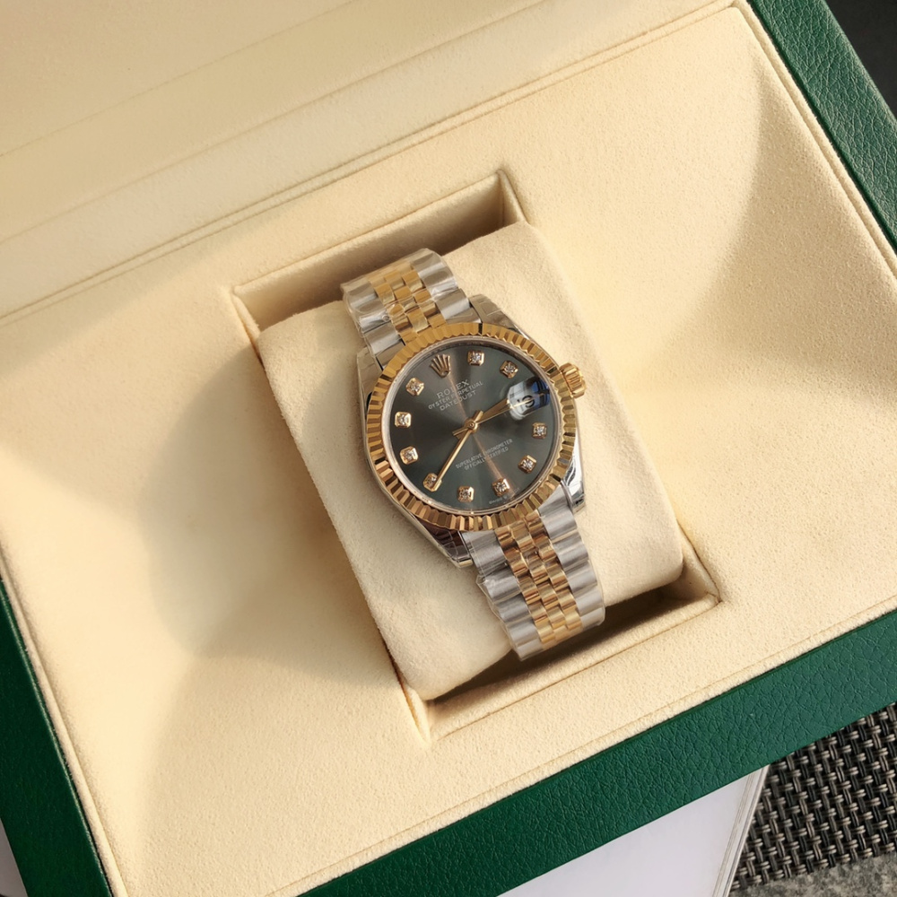 Rolex Datejust Prata/Dourado/Preto
