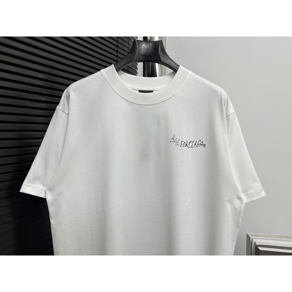 Camiseta de Algodão Balenciaga Oversize Branca