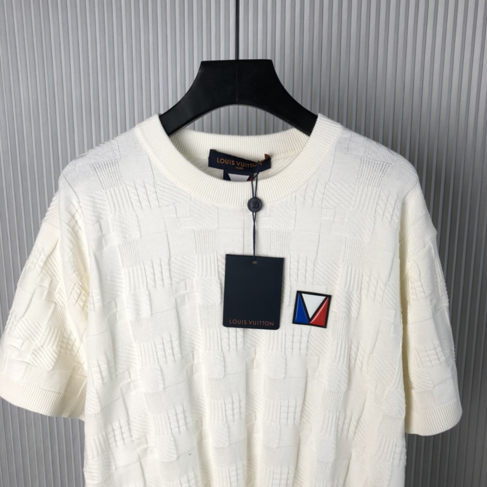 Camiseta Jacquard de Algodão Damier Louis Vuitton