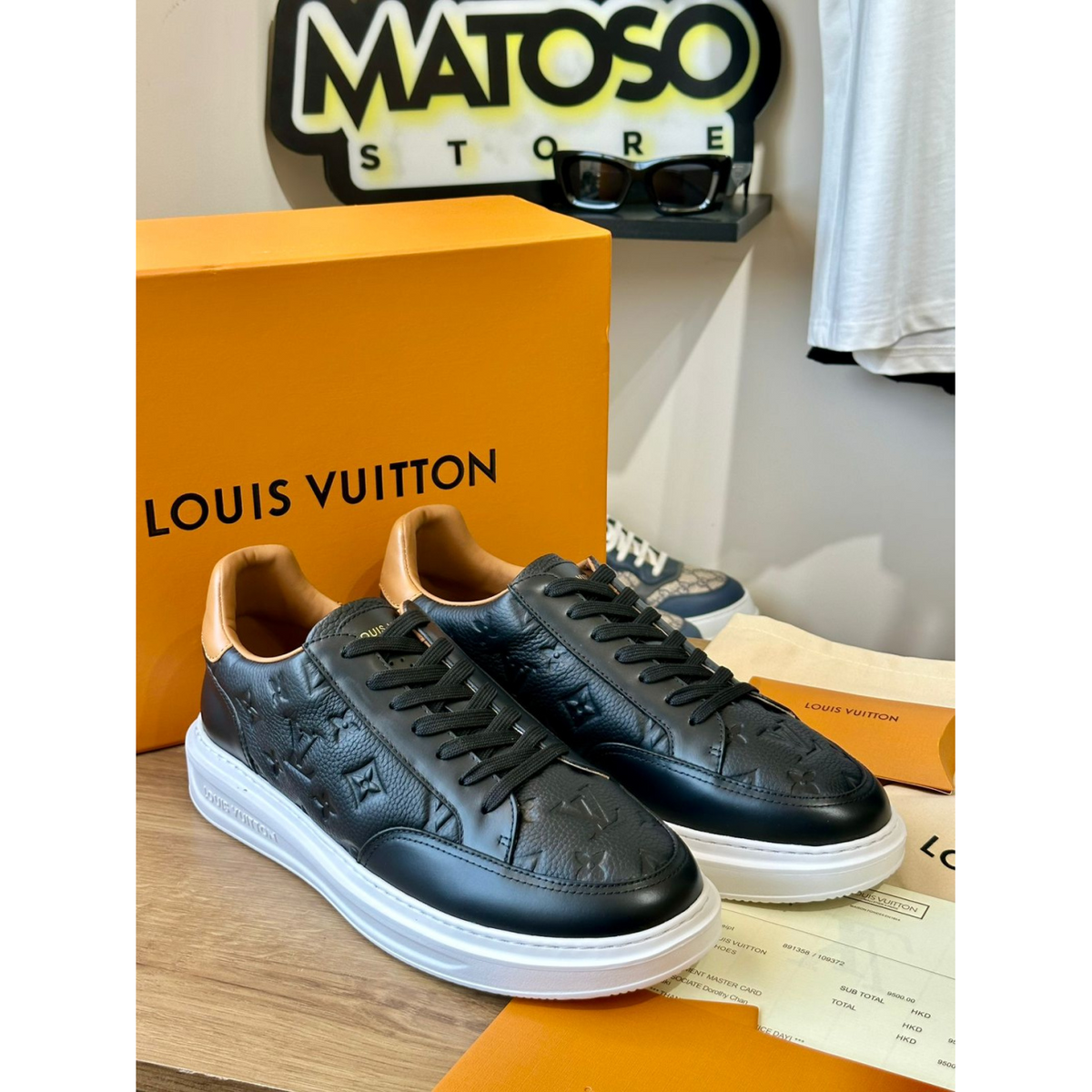 Tênis Louis Vuitton Beverly Hills Preto c/marron