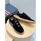 Zegna Triple Stitch Secondskin em Camurça Preto/Laranja