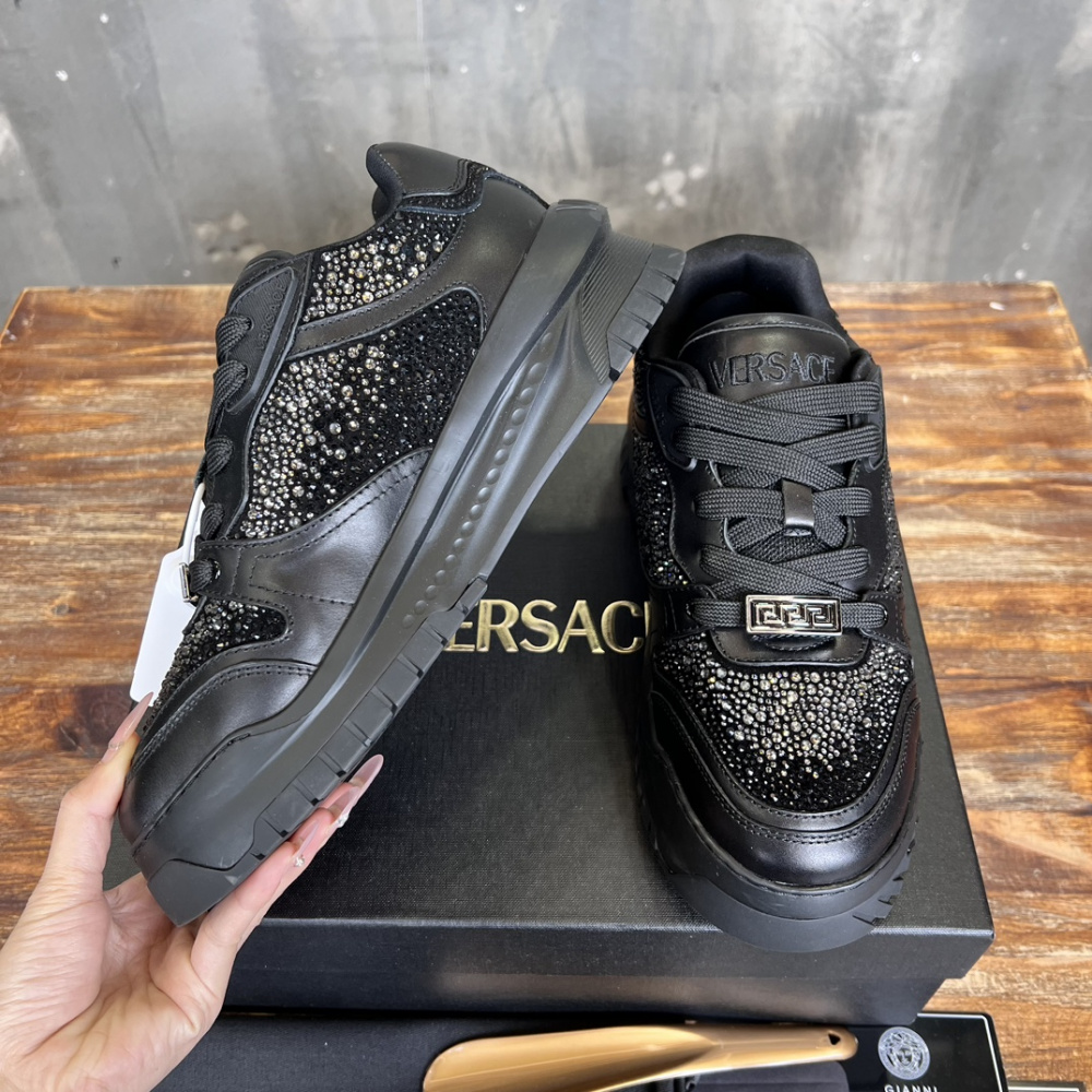 Tênis Versace Crystal Odissea Preto