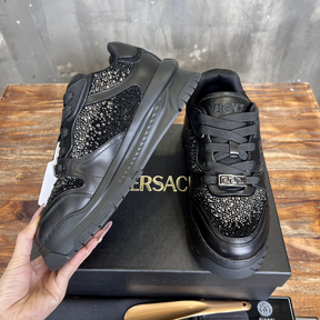 Tênis Versace Crystal Odissea Preto