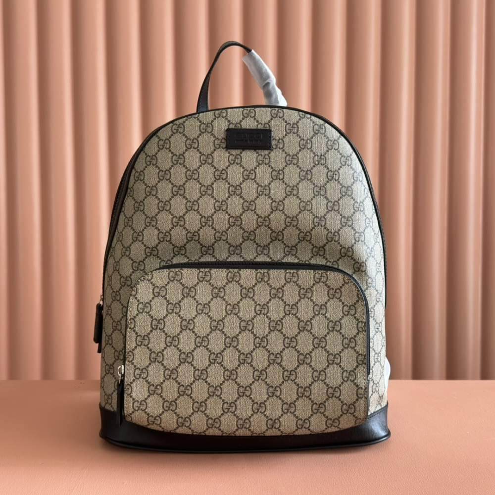 Mochila Gucci GG Supreme Eden Marrom 32x40x14.5cm
