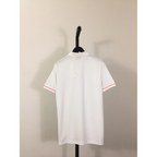 Camiseta Hermès com bordado H e zíper Branco