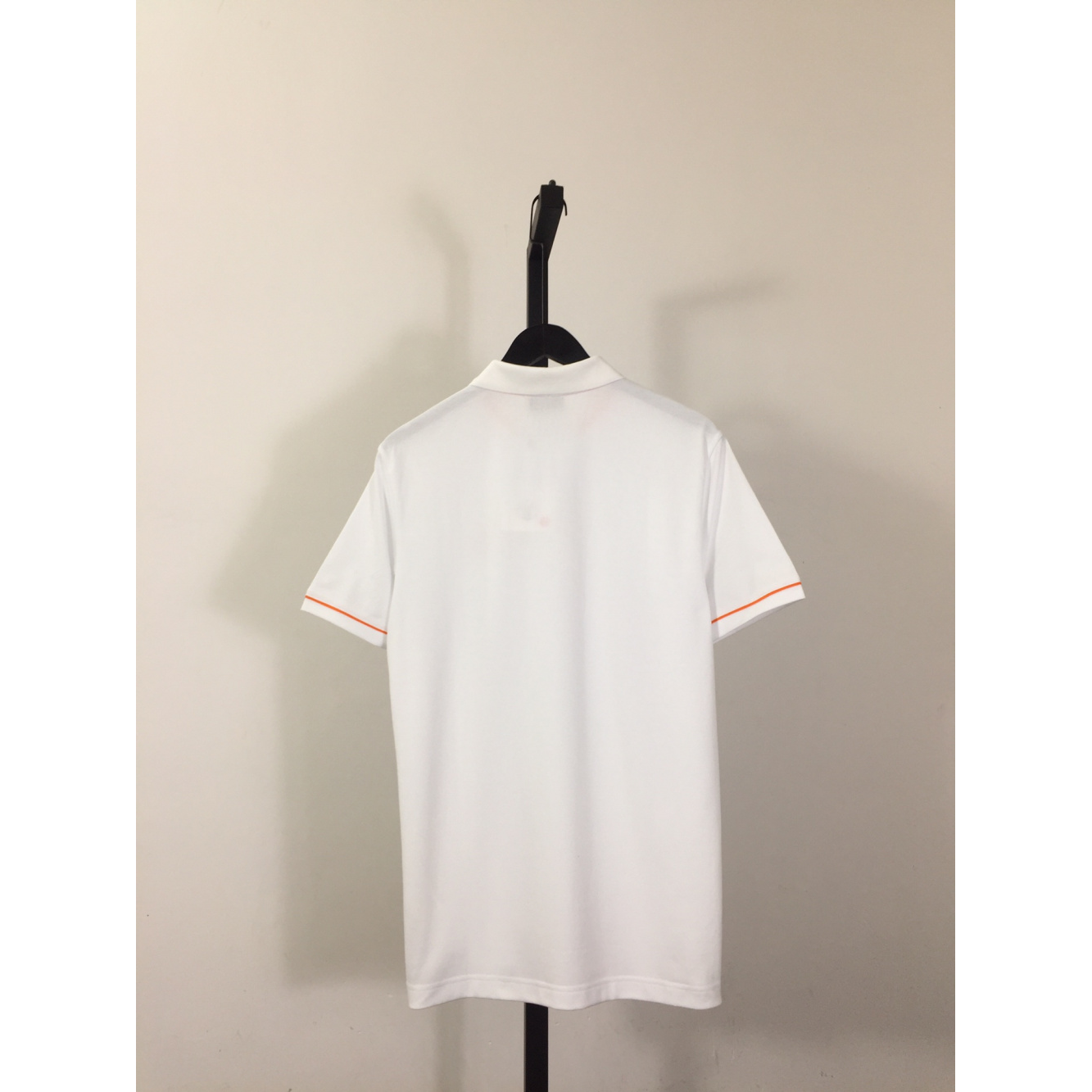 Camiseta Hermès com bordado H e zíper Branco