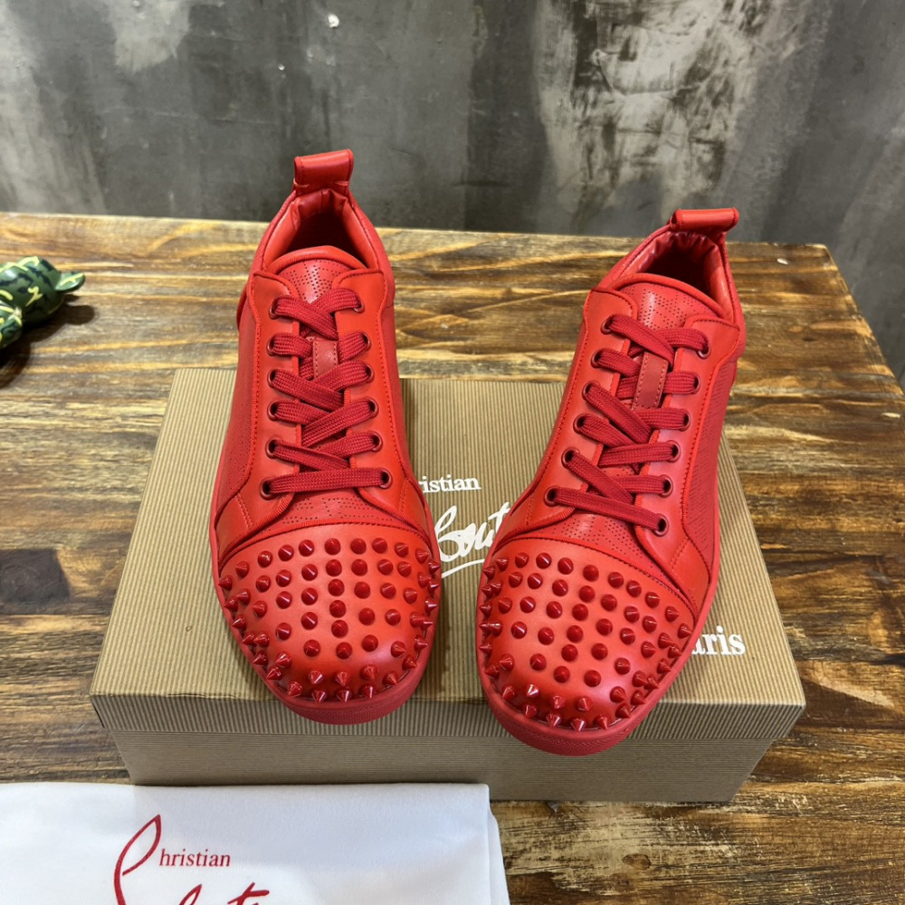 C. Louboutin Tênis Cano Baixo Vermelho