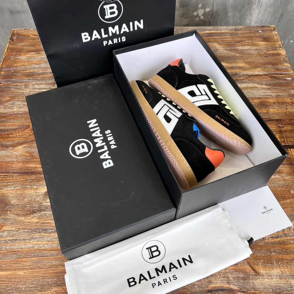 Balmain Tênis Swan Preto/Azul/Laranja