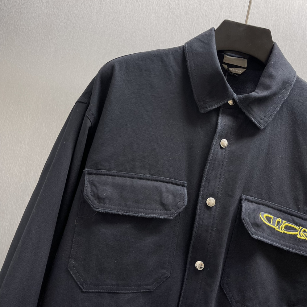 Sobrecamisa DIOR AND LEWIS HAMILTON Denim de algodão azul-marinho