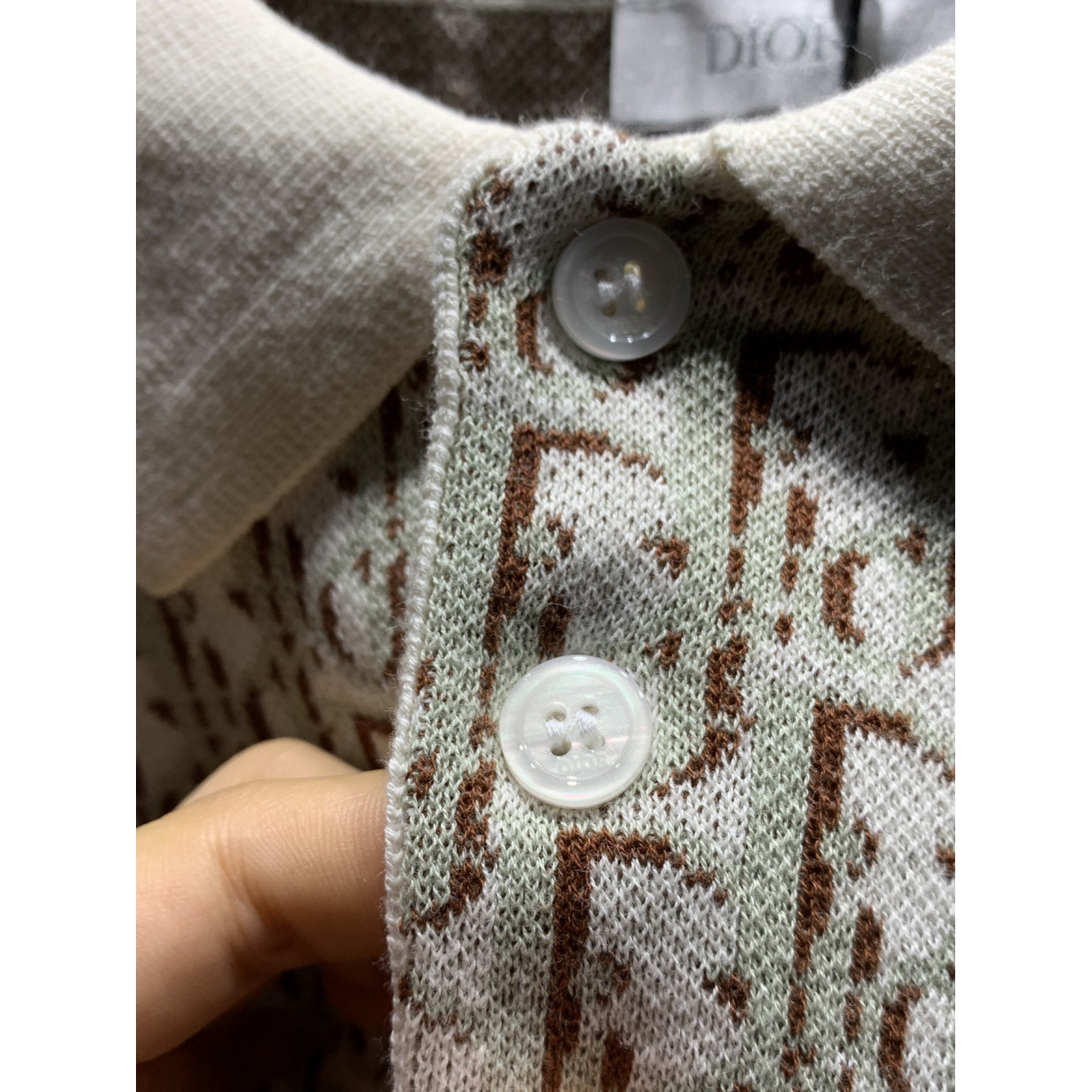 Camisa Polo de Algodão Oblique Bege