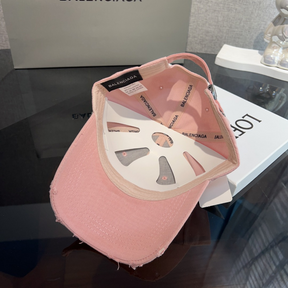 Boné Balenciaga em Tecido Algodão Rosa