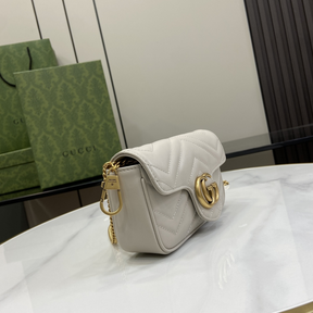 Bolsa Gucci GG Marmont Super Mini/Média/Grande Off White