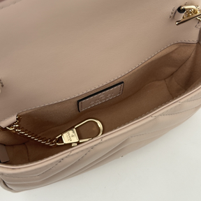 Bolsa Gucci GG Marmont Couro Rosa Claro Super Mini/Média/Grande