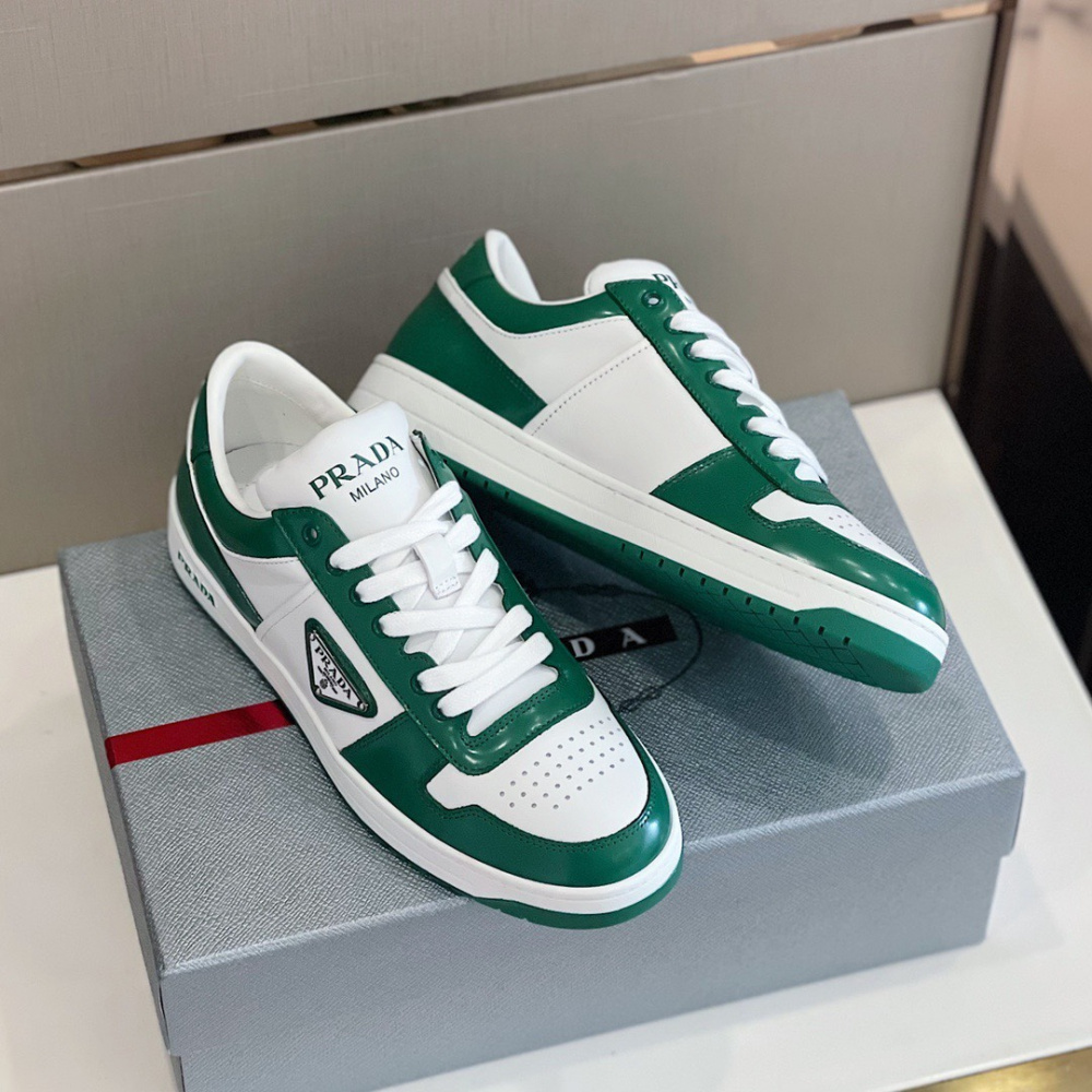 Prada Tênis Cano Baixo Downtown Verde