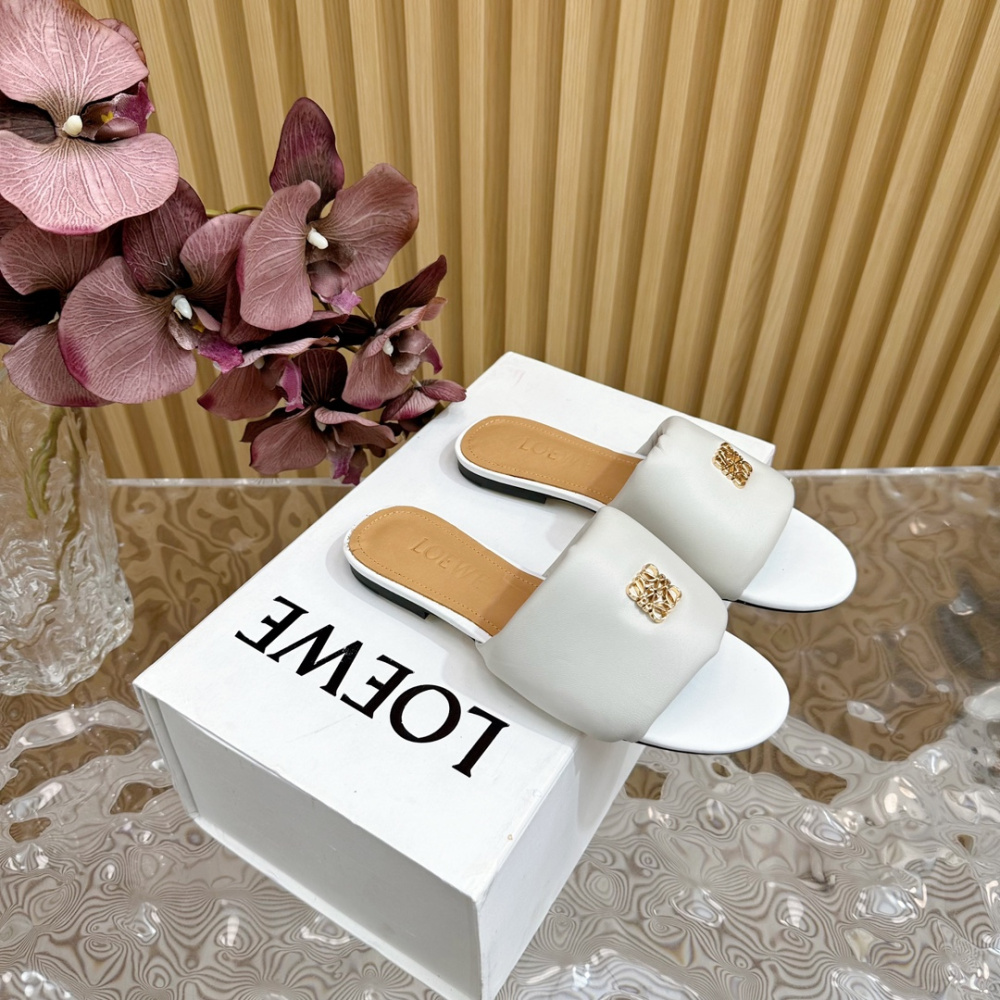 Sandália Loewe Anagram Padded Branco