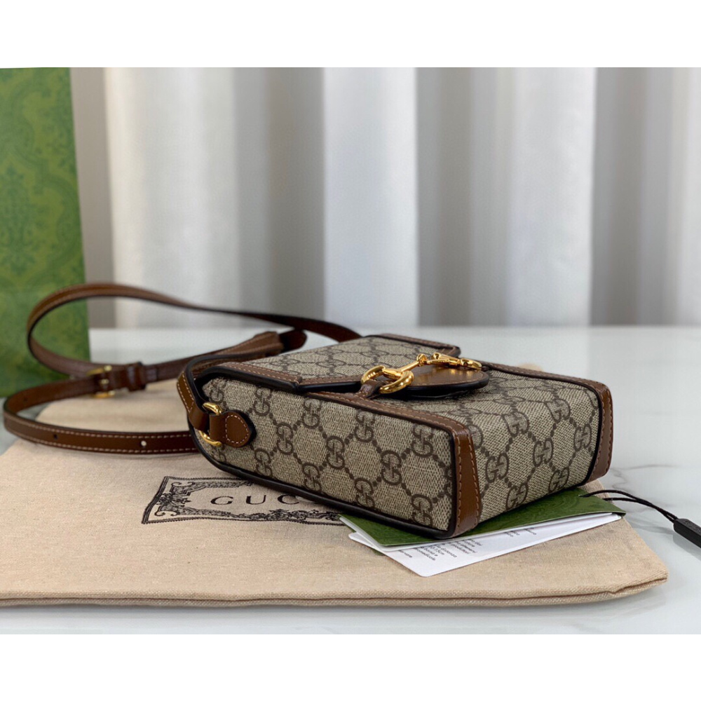 Bolsa Gucci Horsebit 1955 Mini Bag in GG Supreme 11.5x17x4CM (3 cores)