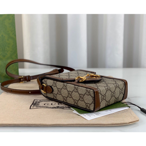 Bolsa Gucci Horsebit 1955 Mini Bag in GG Supreme 11.5x17x4CM (3 cores)