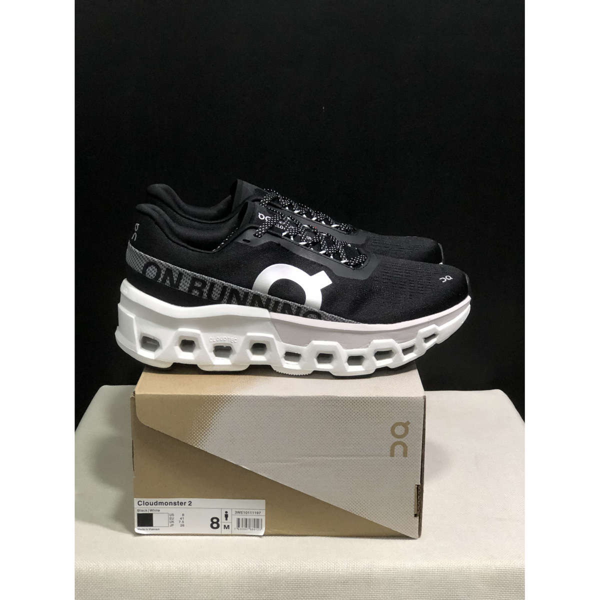 Tênis On Running Cloudmonster 2 Preto/branco