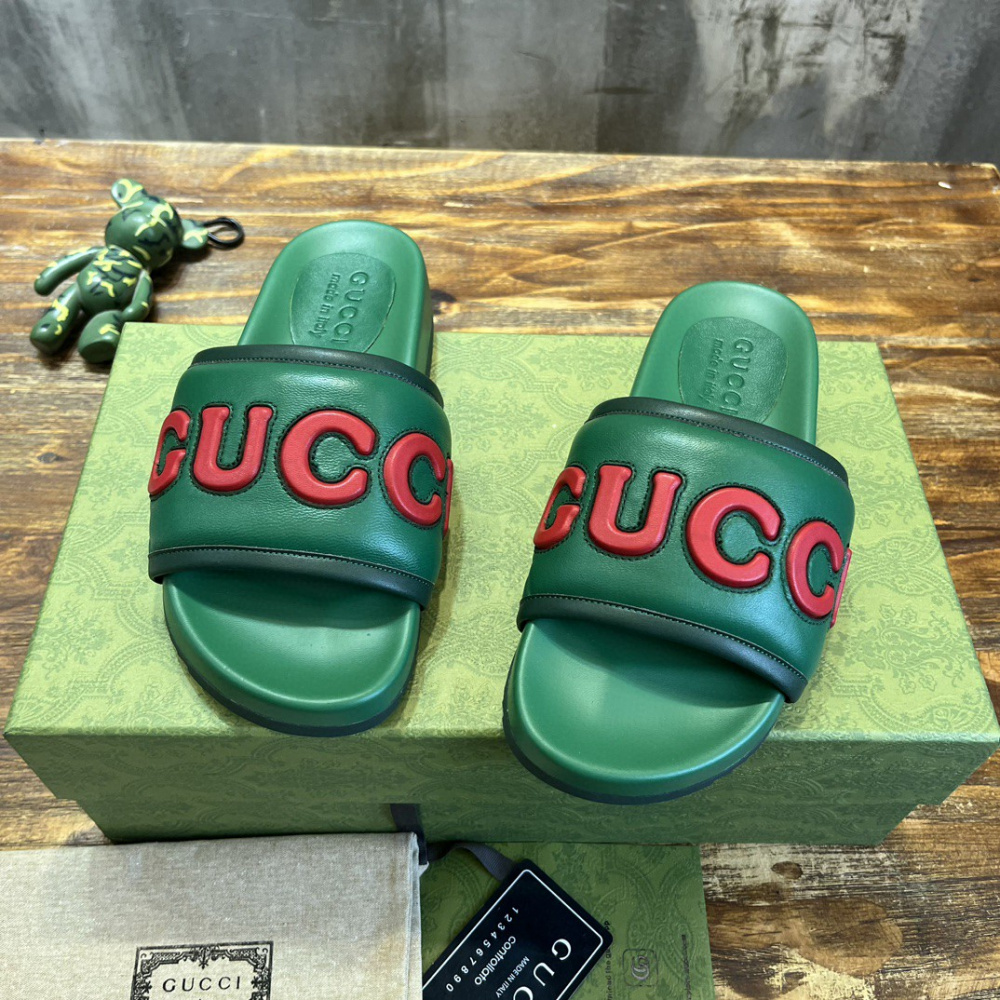Gucci Slide Verde/Vermelho
