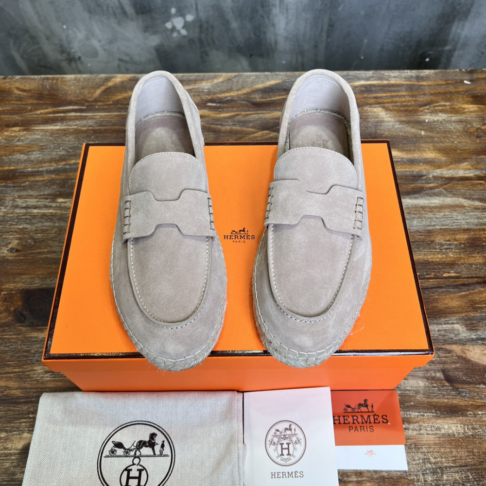 Alpargata TRIP Hermès em Camurça Bege