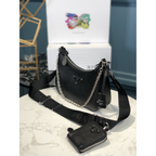 Bolsa Prada Saffiano Re-Edition 2005 em Couro 22x6x12cm (Preto e outras cores)