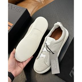 Zegna Triple Stitch em Tecido Branco