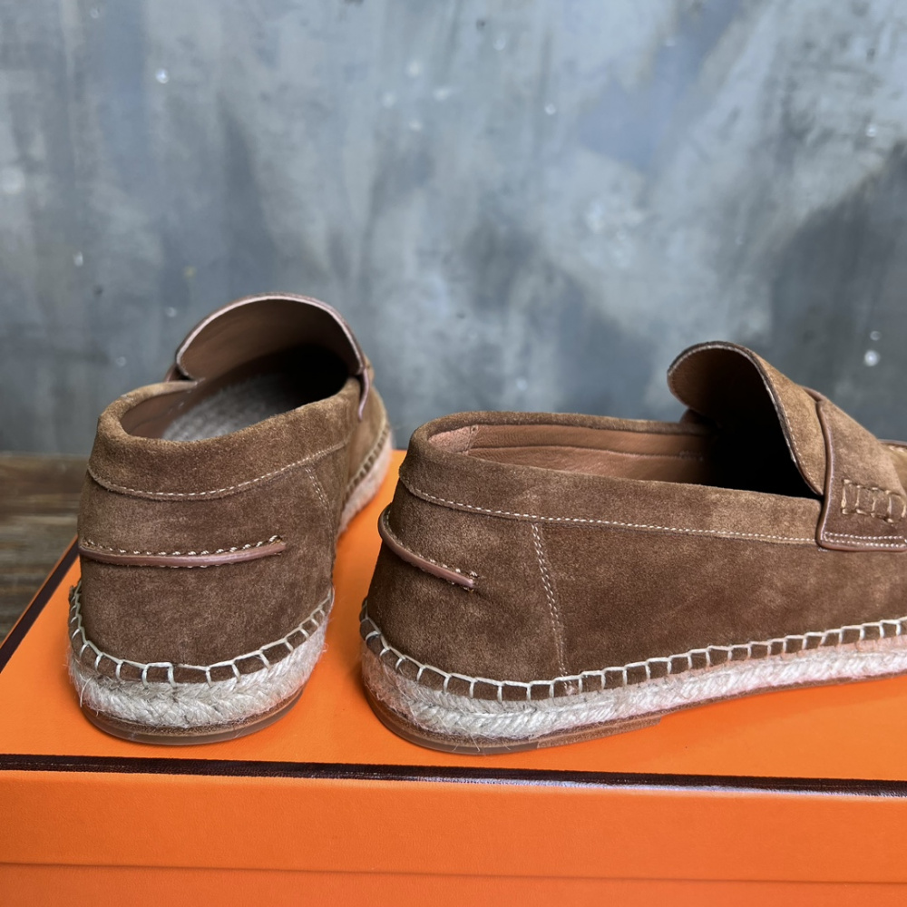 Alpargata TRIP Hermès em Camurça Marrom