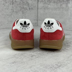 Tênis Gucci x Adidas Gazelle Vermelho/Branco