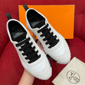 Tênis Hermès Bouncing Couro Branco/Preto