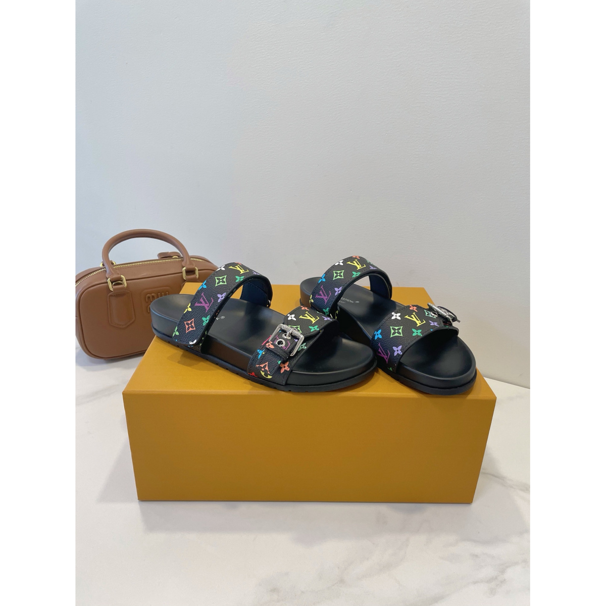 Sandália Louis Vuitton TM Mule Bom dia Preto