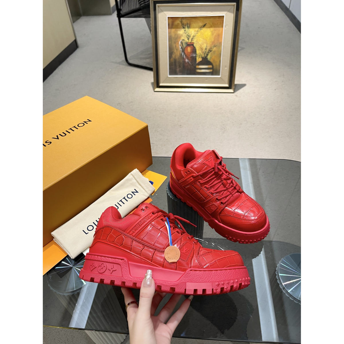 Louis Vuitton Trainer Maxi Vermelho