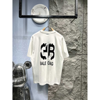 Camiseta de Algodão Balenciaga com estampa de Logo Branca