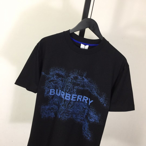 Camisa Burberry de algodão Preta com logo Azul