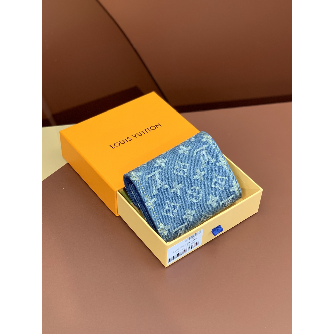 Carteira Louis Vuitton Victorine Monogram Denim Blue 12x9.5x1.5CM