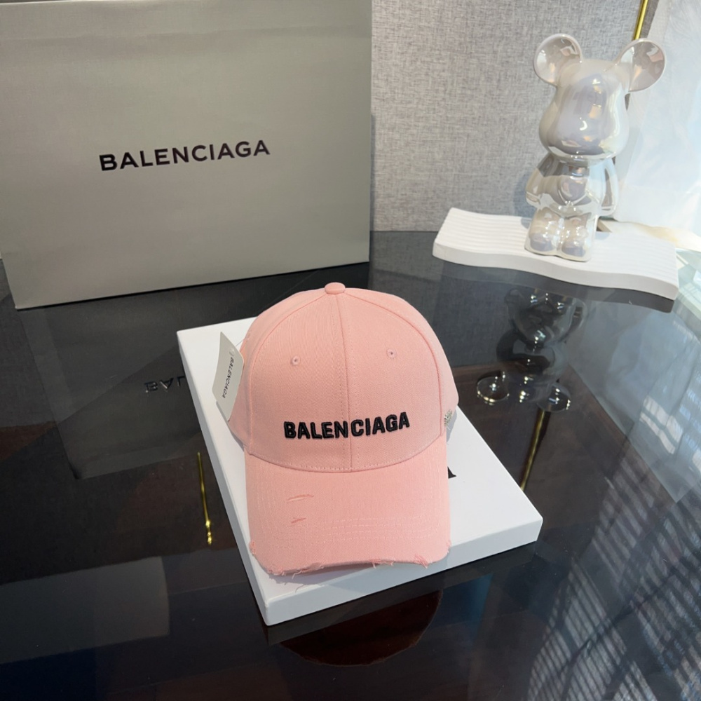 Boné Balenciaga em Tecido Algodão Rosa