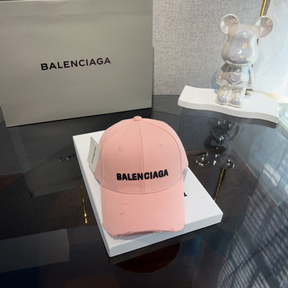 Boné Balenciaga em Tecido Algodão Rosa