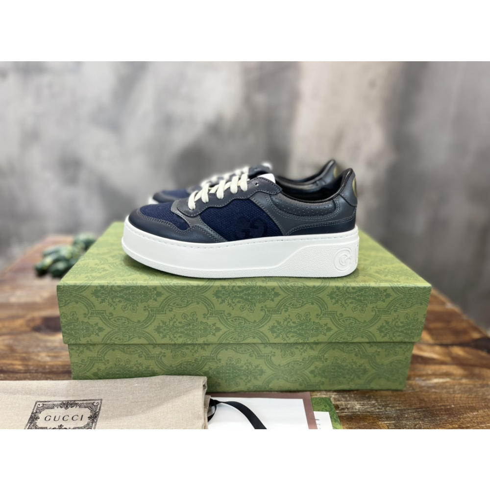 Tênis Gucci GG Supreme Azul/Cinza escuro