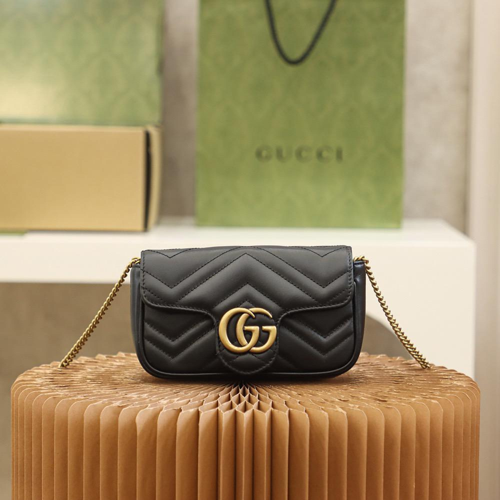 Bolsa Gucci GG Marmont Super Mini/Média/Grande Preta